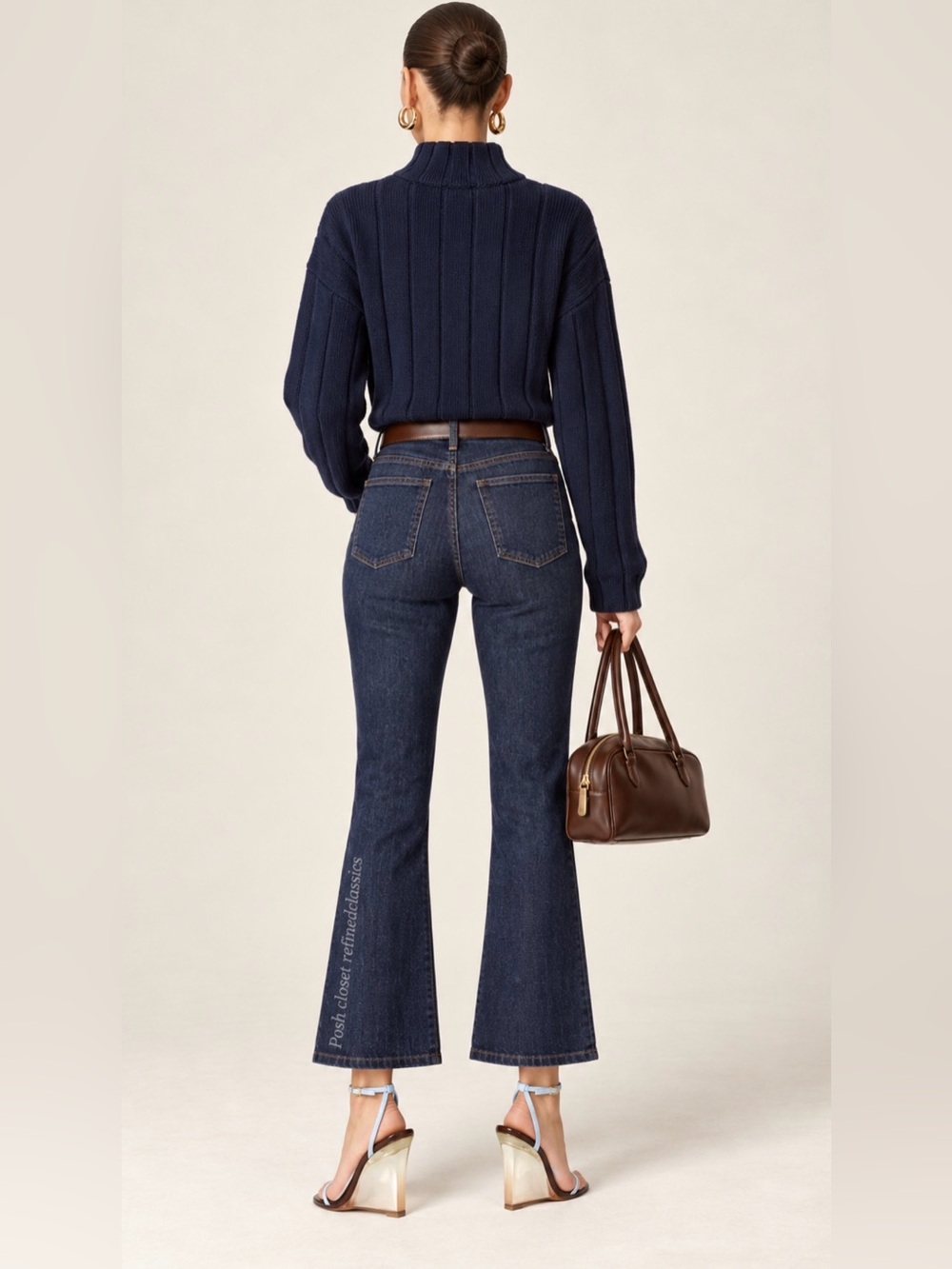 J.Crew knit Ribbed cotton mockneck sweater in navy - Picture 2 of 11